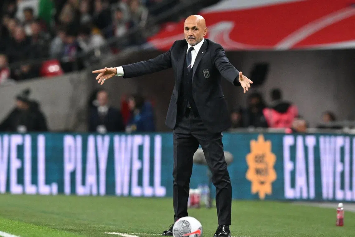 Italy coach Luciano Spaletti during the Euro 2024 qualifying match between England and Italy at Wembley.