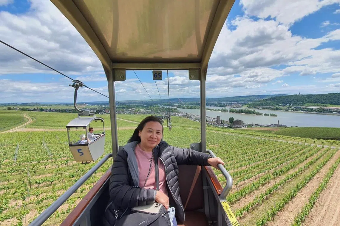 Ms Magdalene Leong, a vice-president at OCBC Bank’s global consumer financial services division, received five additional vacation days in 2022 for 30 years of service at the bank. She spent the additional vacation days travelling with her husband to Berlin and Frankfurt.