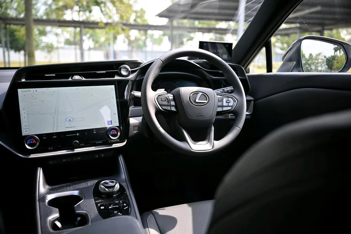 Except for a rotary drive selector, the RX350e’s helm should be familiar to anyone who has drive a current Lexus model.