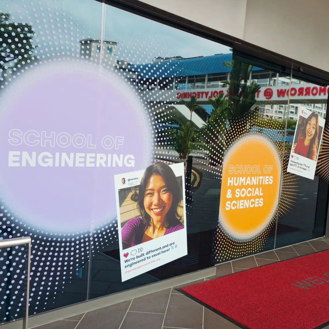 AI was utilised in the creation of the visual content used in Open House posters pasted around Temasek Polytechnic.