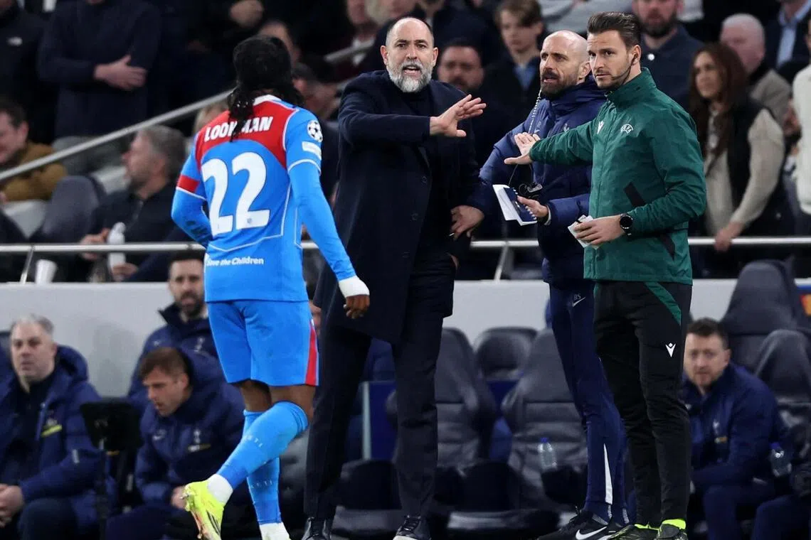 Tottenham Hotspur interim manager Igor Tudor during the Champions League last 16 clash against Atletico Madrid.
