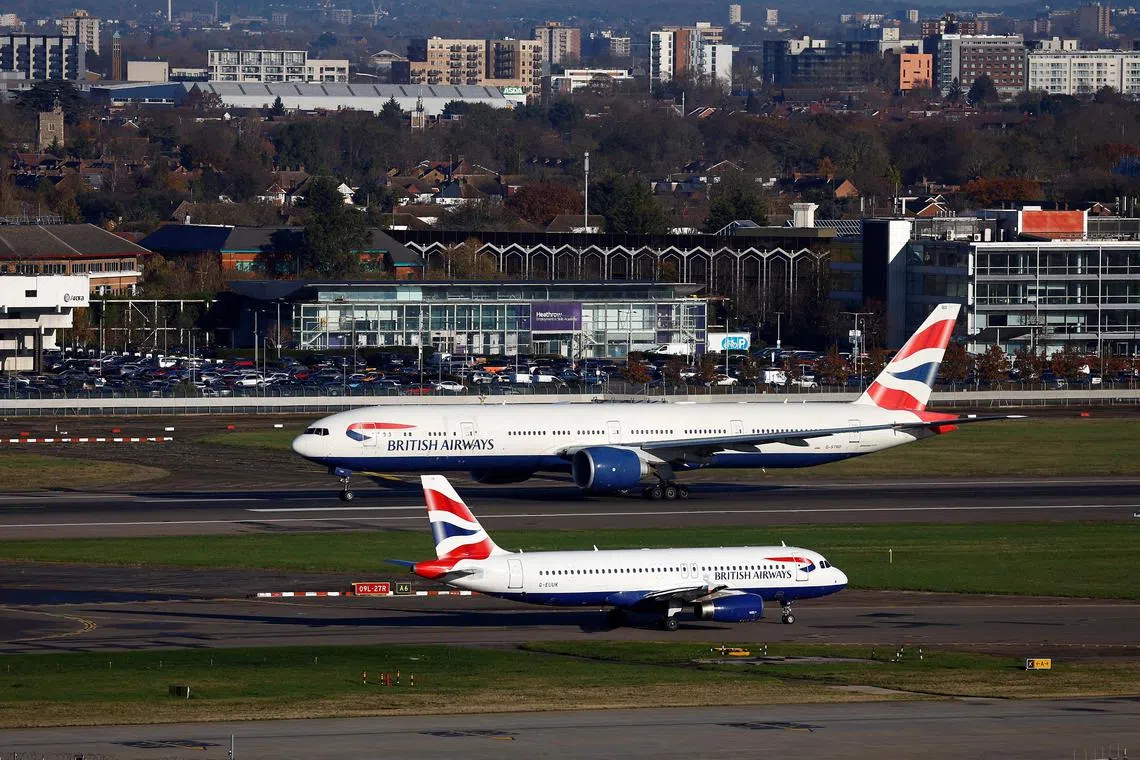 Various airports in Britain, including Heathrow, faced disruptions on Dec 27 due to heavy fog blanketing the country.