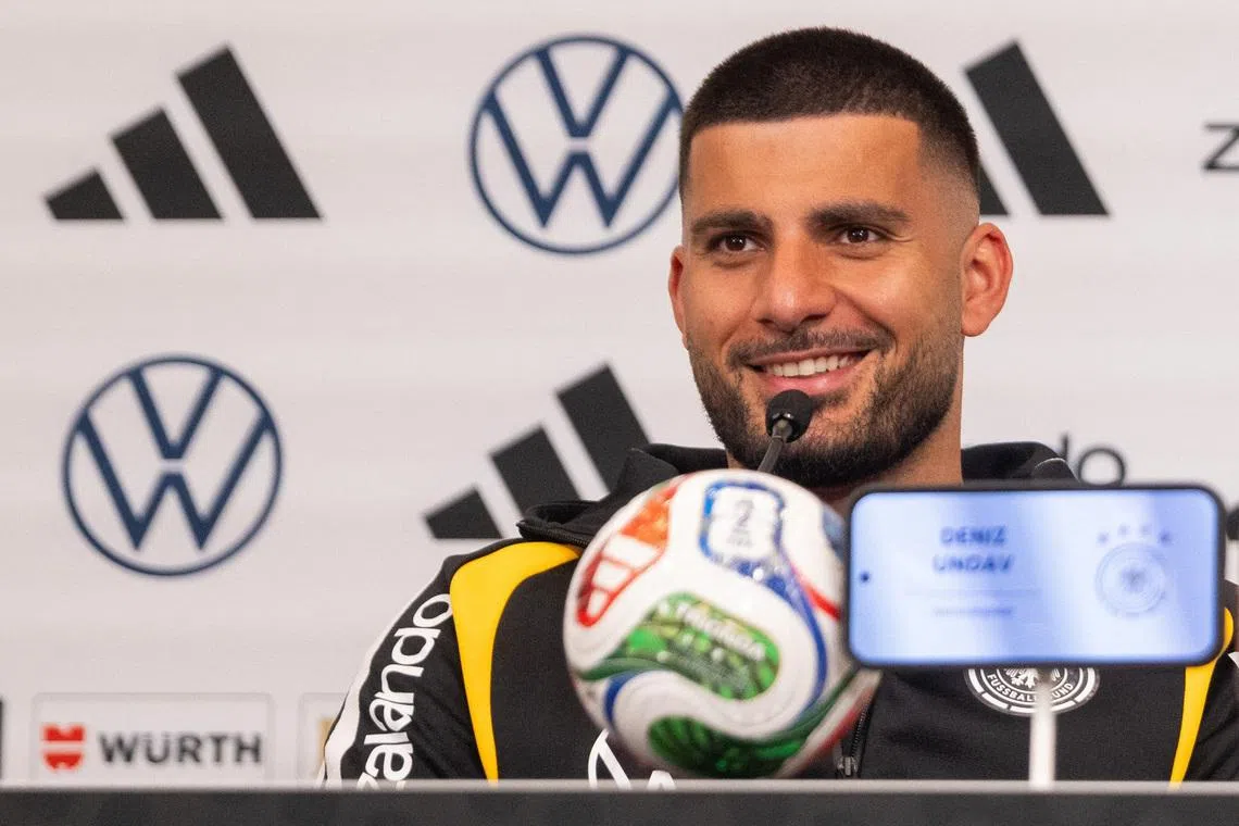 Soccer Football - FIFA World Cup 2026 - Germany Press Conference - Wake Forest University, Winston-Salem, North Carolina, U.S. - June 12, 2026  Germany's Deniz Undav during the press conference IMAGN IMAGES via Reuters/Scott Kinser