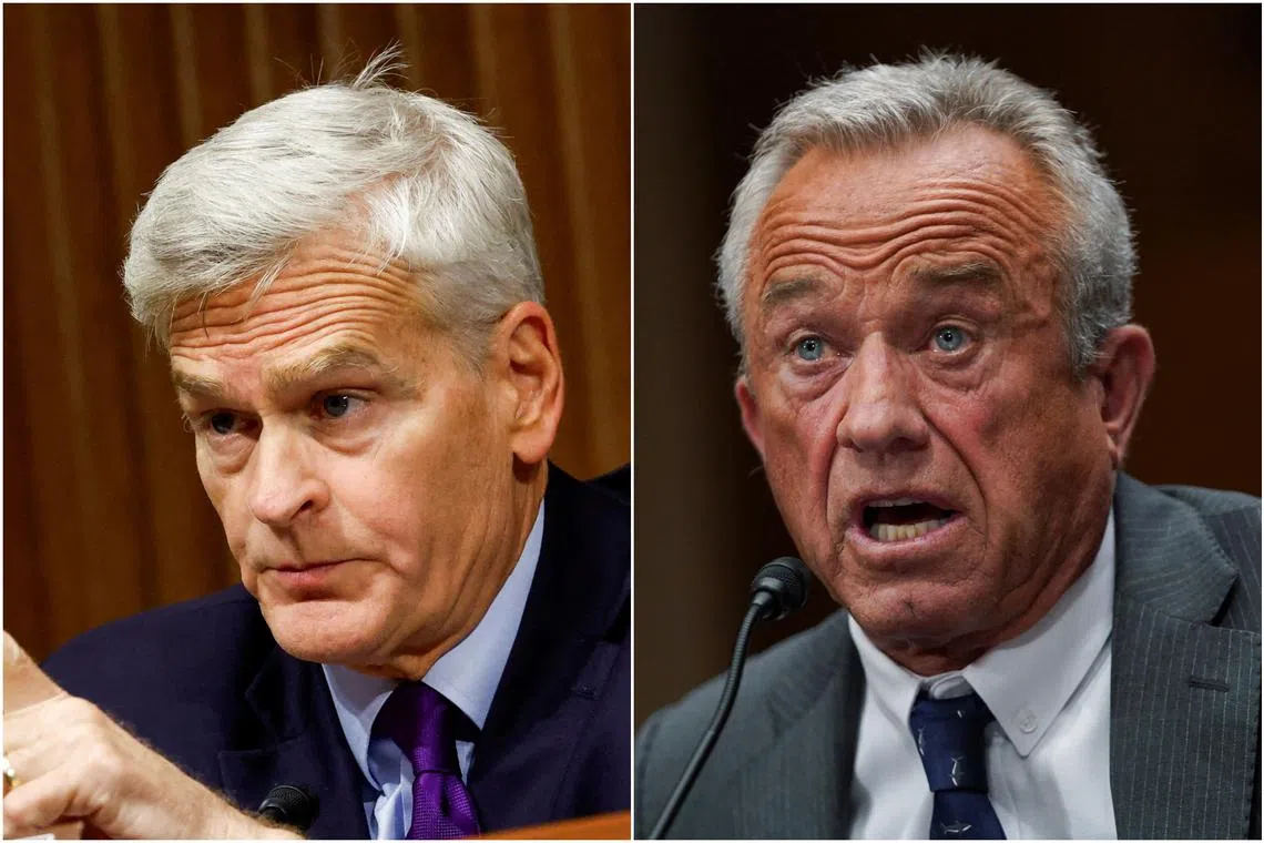 Sen.ator Bill Cassidy (left) had voiced concern about Mr Robert F. Kennedy during his confirmation hearings.