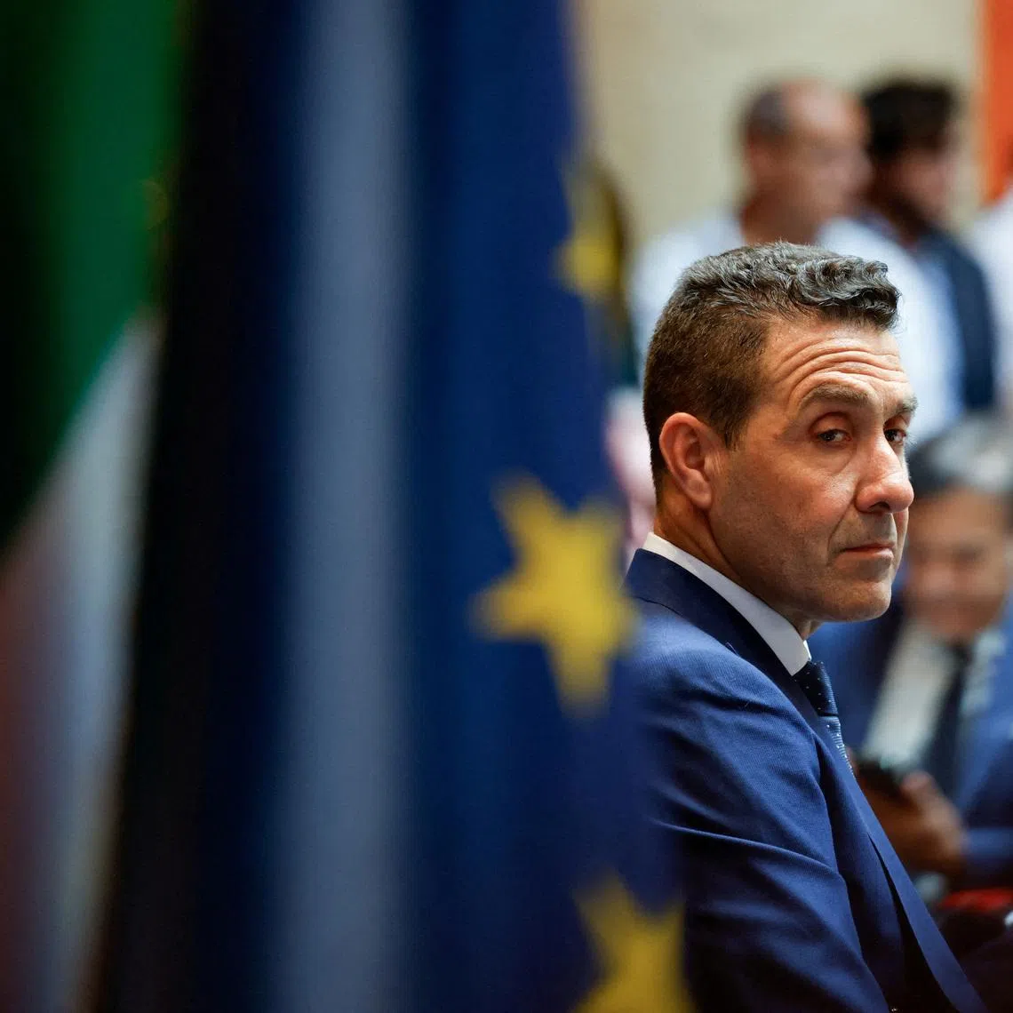 FILE PHOTO: General Roberto Vannacci, who is set to run with League party in the upcoming European elections, attends the presentation of Italian Infrastructure Minister and League party leader Matteo Salvini's latest book \"Controvento. l'Italia che non si arrende!\", in Rome, Italy, April 30, 2024. REUTERS/Remo Casilli/File Photo