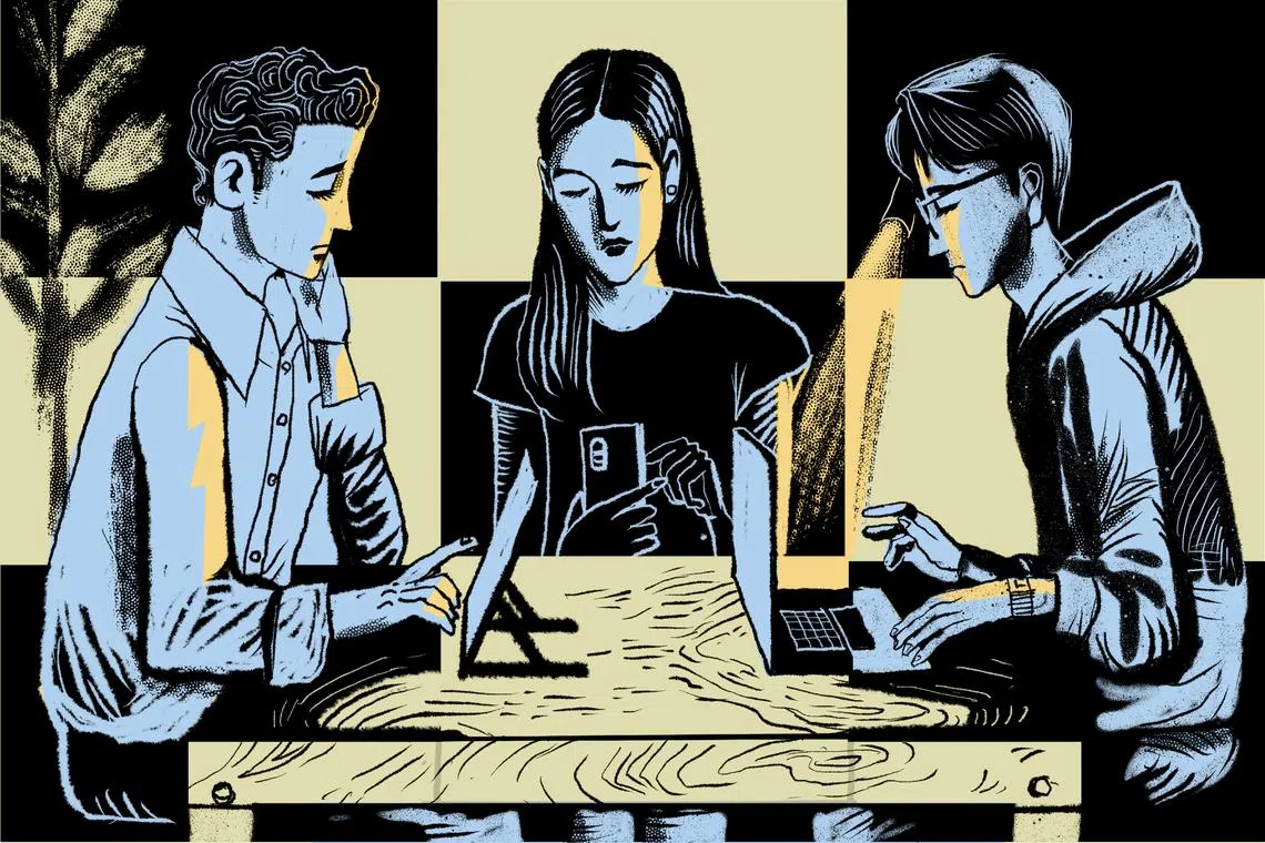 We may be in the same space, but our minds are somewhere else entirely, says the writer.