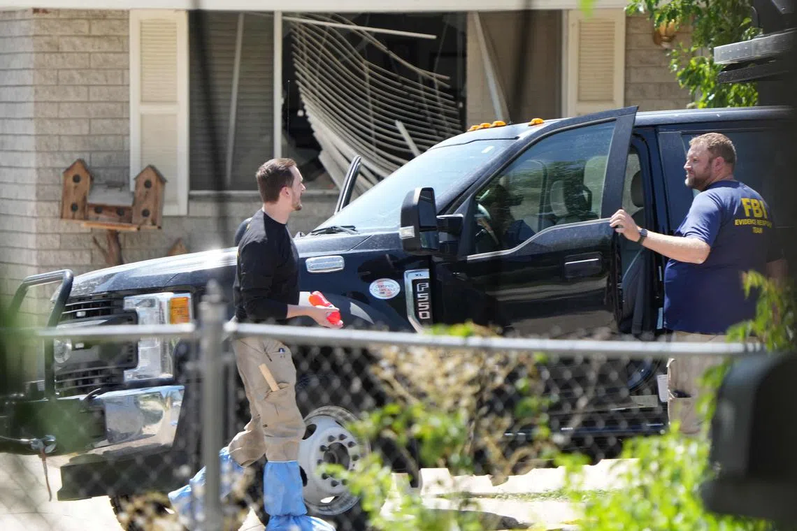 The suspect posted online in September calling for the assassination of Mr Biden and Ms Harris,