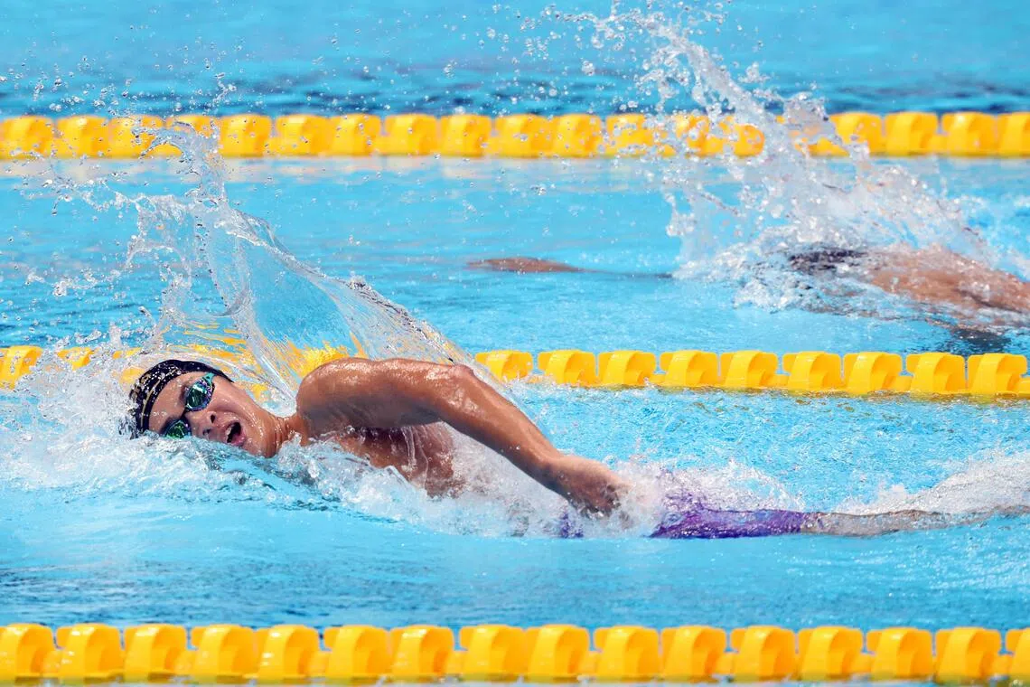 Japan’s 17-year-old high school student Yumeji Kojima wins the Asian Games men’s 400m individual medley gold in a Games record time of 4min 7.02sec.