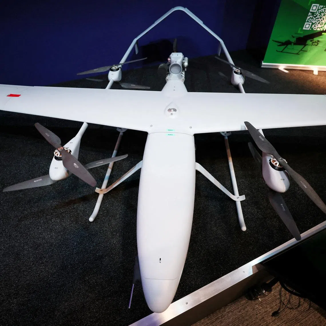 FILE PHOTO: A Callen-Lenz surveillance drone is displayed in a room at the BAE Systems Warton factory in Warton, Britain, July 15, 2025. REUTERS/Phil Noble/File Photo