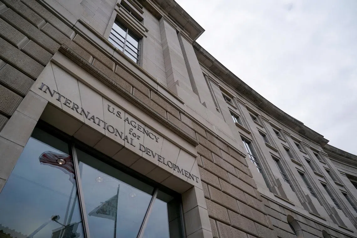 The USAID building sits closed to employees after a memo was issued advising agency personnel to work remotely, in Washington, D.C., U.S., February 3, 2025. REUTERS/Kent Nishimura