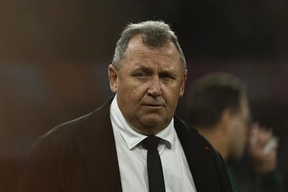 FILE PHOTO: Rugby Union - Rugby World Cup 2023 - Final - New Zealand v South Africa - Stade de France, Saint-Denis, France - October 28, 2023 New Zealand head coach Ian Foster after the match REUTERS/Gonzalo Fuentes/File Photo