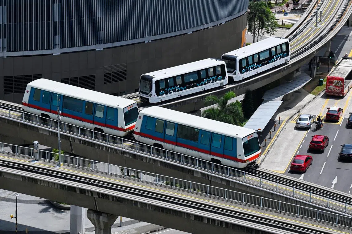 Two new third-generation Light Rail Vehicles for the Bukit Panjang LRT (BPLRT) began operating on Aug 1, 2024. (The new train is in the background).

Deputy Prime Minister and Minister for Trade and Industry Gan Kim Yong was the Guest-of-Honour at the rollout of the new vehicles. He was joined by Minister for Transport Chee Hong Tat and Minister of State for Transport Murali Pillai.

The new vehicles come with new LCD monitors with dynamic coloured route displays, to help passengers better identify their current station and track the vehicles? route. 

The new vehicles are also equipped with brighter, energy-efficient LED lights, and an upgraded air-conditioning system with enhanced cooling capabilities and even distribution of air throughout the vehicle.

Sensors will also be installed on two vehicles to provide real-time monitoring of the power rail conditions when travelling along the tracks, allowing for earlier detection and repairing of defects. This system provides the operator with a comprehensive overview of the functionality and performance of both the vehicles and tracks, enabling pre-emptive maintenance when required.