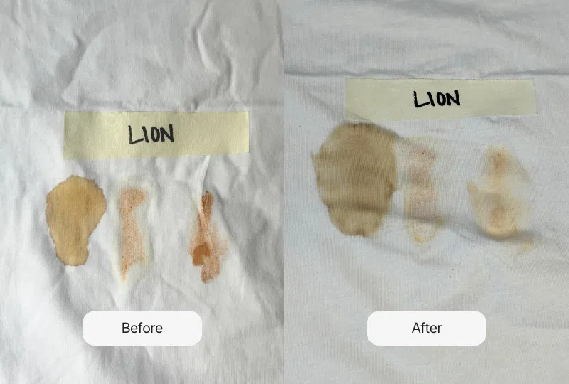 Best stain remover in Singapore: Test for TOP Lion Fabric Spot Remover