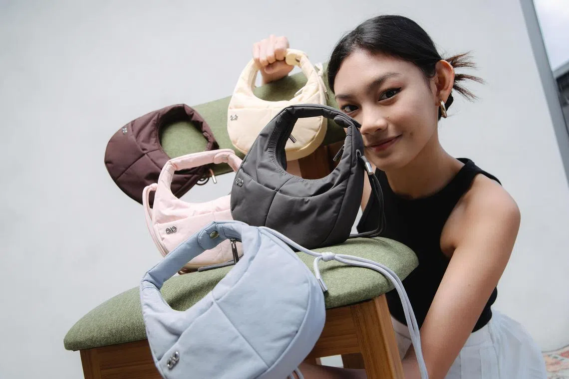 The Sophia Label Signature Pocket Micro Crossbody Bags.