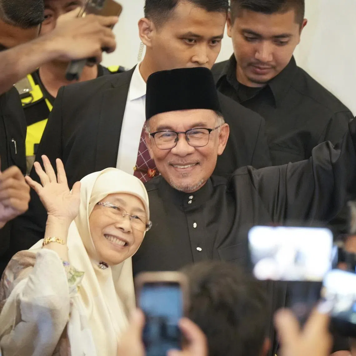 Datuk Seri Wan Azizah (left) played an instrumental role during Mr Anwar’s decades-long struggle to return to political power.