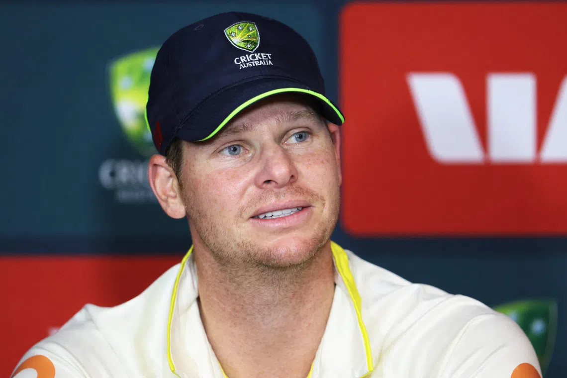 Cricket - The Ashes - Australia v England - Second Test - The Gabba, Brisbane, Australia - December 7, 2025 Australia's Steve Smith during the post match press conference REUTERS/Hollie Adams