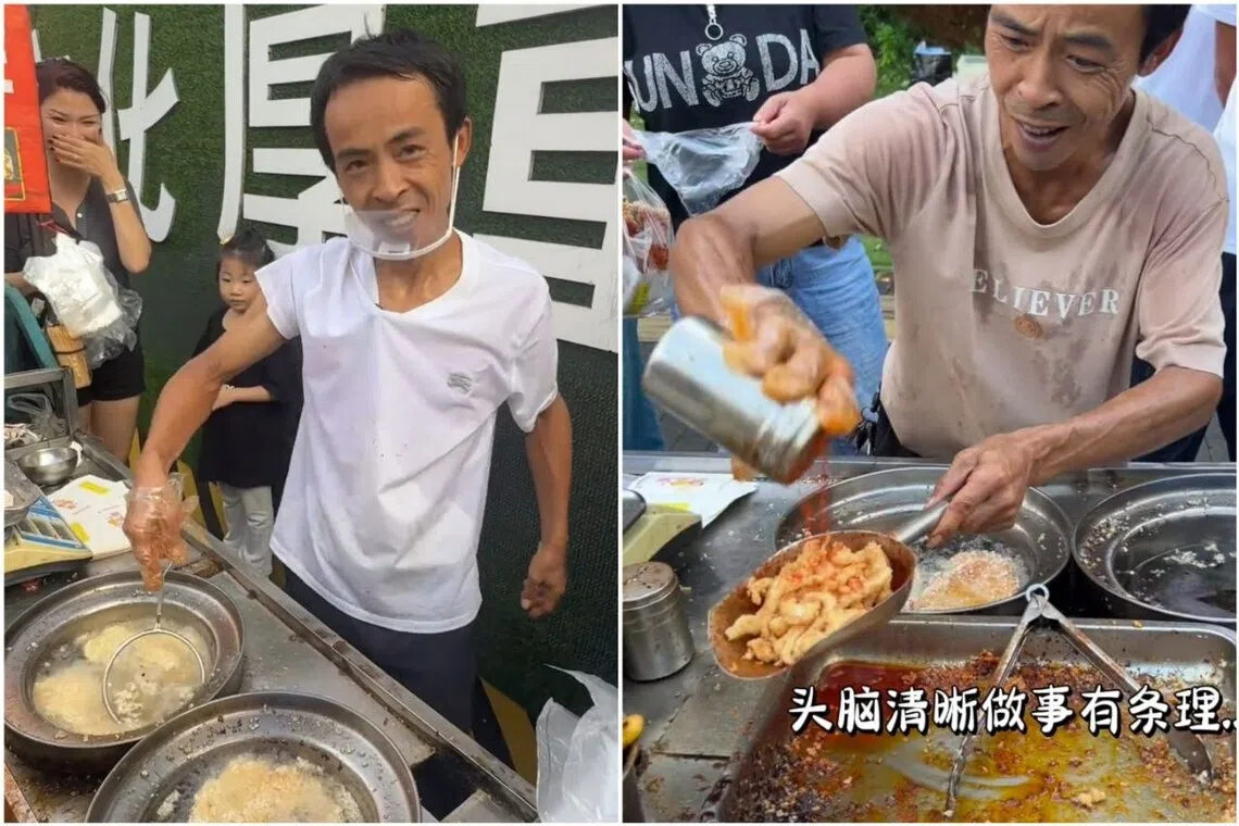 Street vendor Li Junyong, nicknamed “chicken steak brother”, has shot to fame and become a signature attraction in Jingdezhen, Jiangxi province.