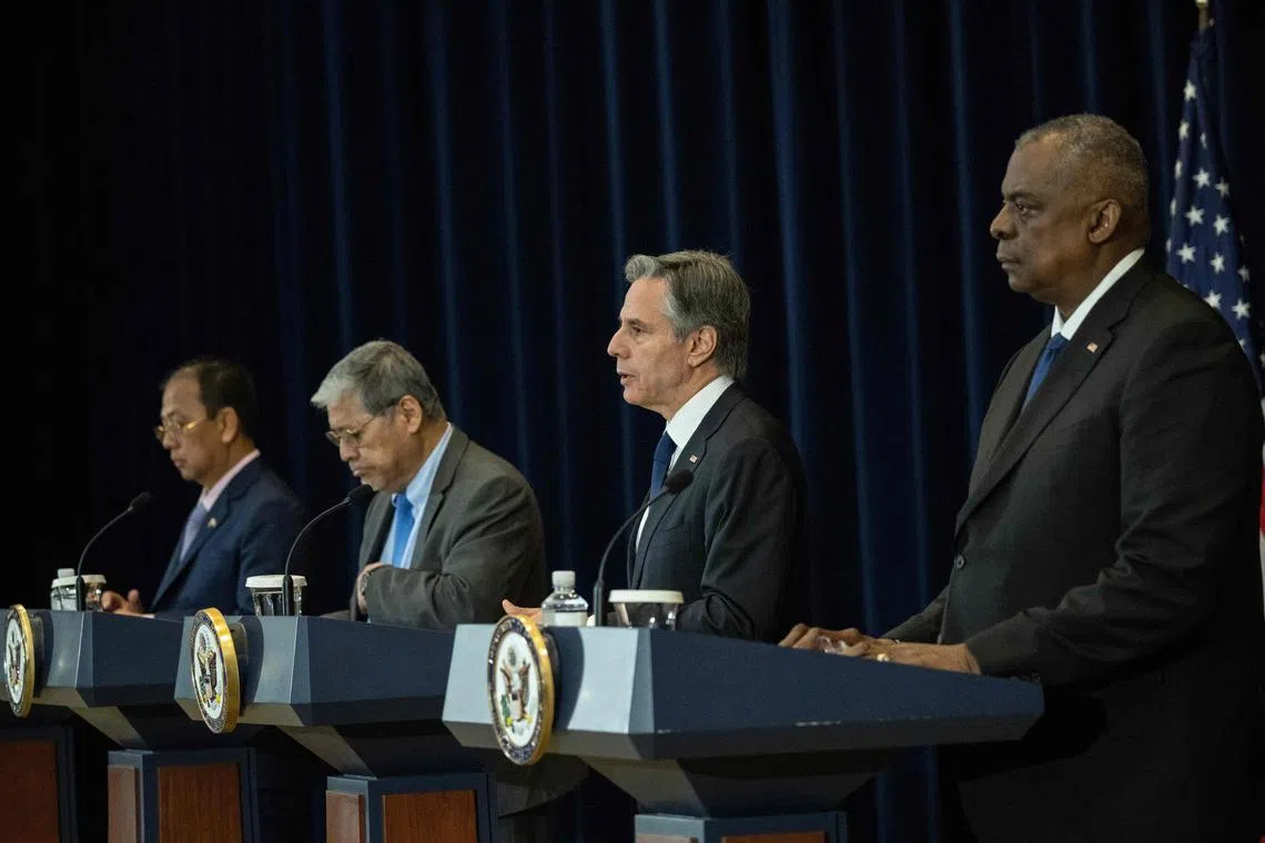 US and Philippine top officials discussed the delivery of “priority defence platforms” at a so-called 2+2 meeting in Washington.
