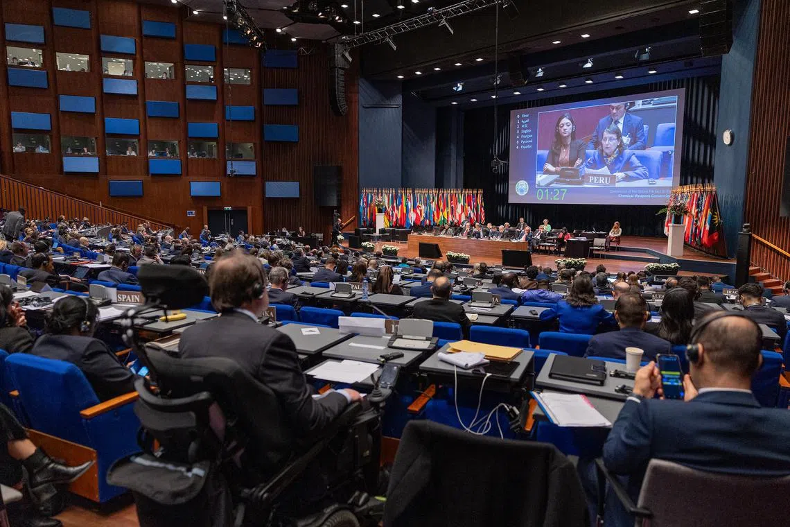 Four Eastern European countries were competing for three seats on the OPCW Executive Council - warring neighbours Russia and Ukraine, plus Poland and Lithuania.