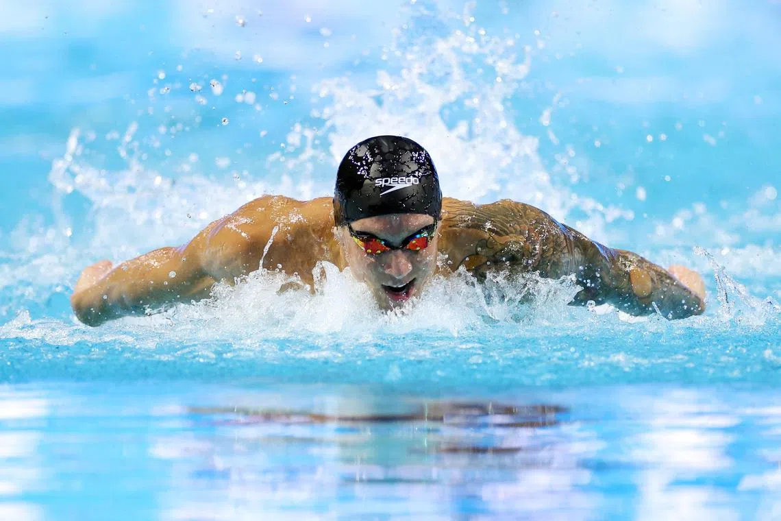 Caeleb Dressel competes on the third day of the US championships. He has yet to secure a spot for the World Championships in July.