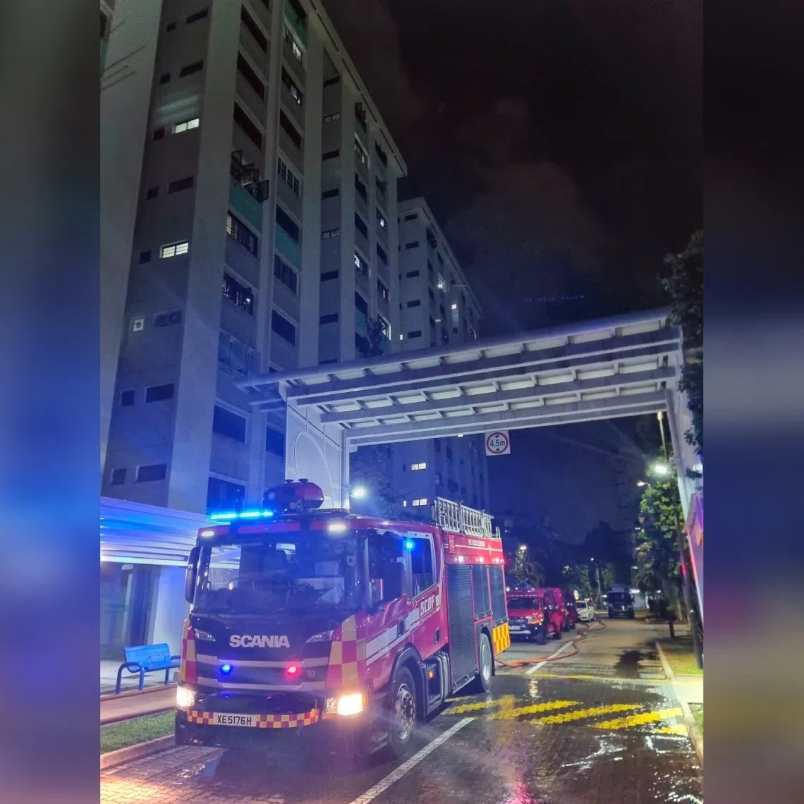 SCDF, which is investigating the incident, said the town council is required to rectify the dry rising main to ensure that it is in proper working condition.