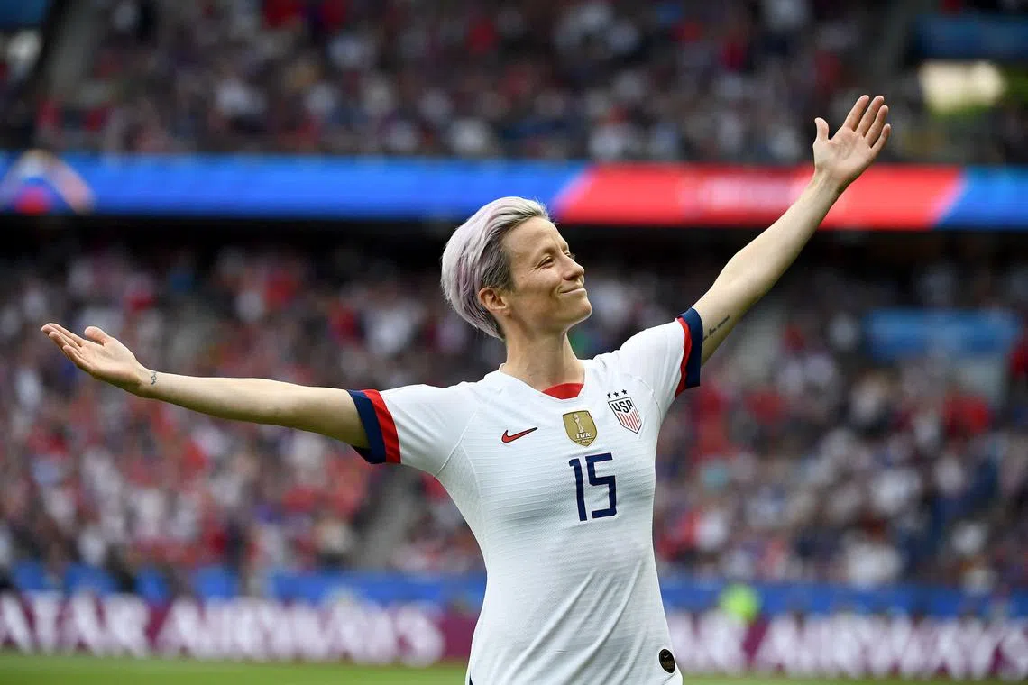 Rapinoe has 199 caps over a span of 17 years playing for her country, and won an Olympic gold medal in London in 2012.