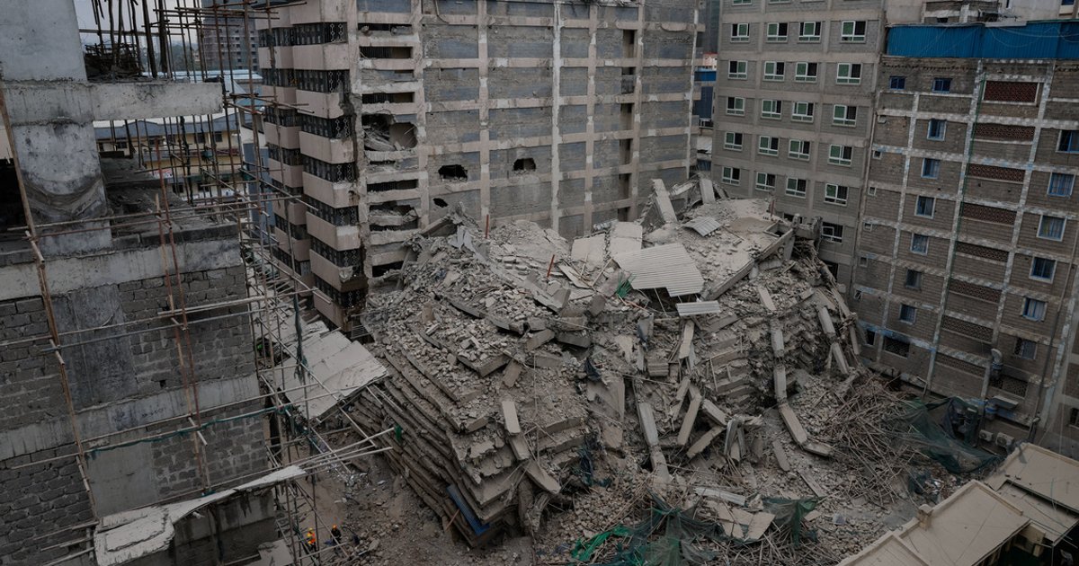 Building under construction collapses in Nairobi, with many feared trapped