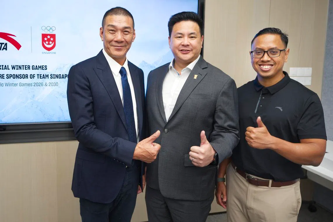 Former national sprinter Amirudin Jamal (far right) will serve as the chef de mission for Team Singapore at the Feb 6-22 Winter Olympics.
