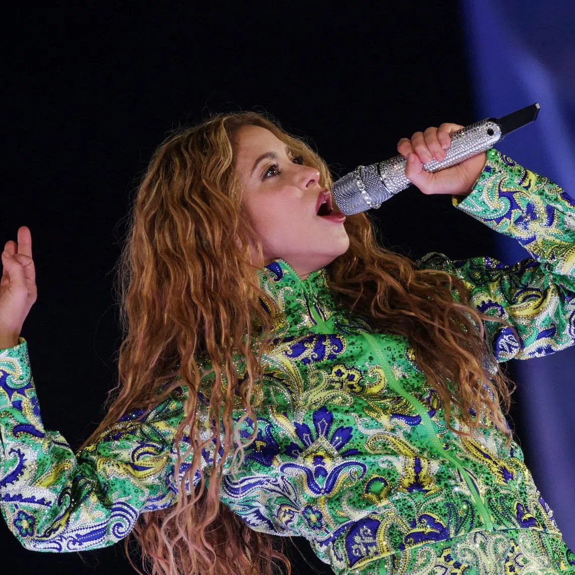 FILE PHOTO: Shakira performs during an open concert at the Copacabana beach in Rio de Janeiro, Brazil May 2, 2026. REUTERS/Ricardo Moraes/File Photo