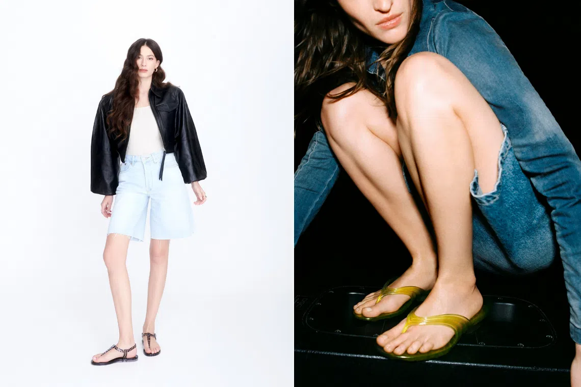 Melissa Jelly Gloss Sandal (left) and Melissa x Diesel Quantum Thong.