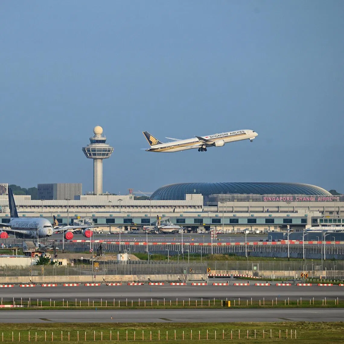 Parliament passed a Bill on Oct 14 to impose a fixed levy on all departing flights from 2026 to support airlines’ use of sustainable aviation fuel.