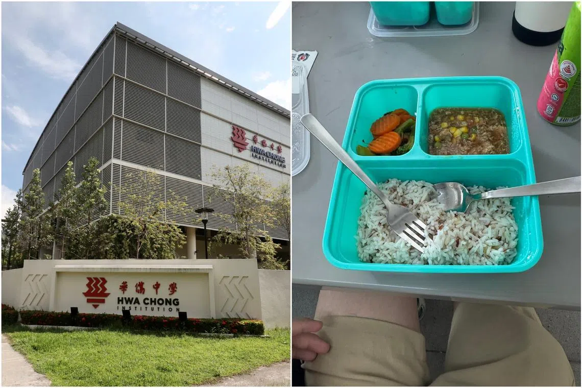 Hwa Chong Institution said on Jan 9 that no students had been penalised or reprimanded for voicing their opinions on the school meals.