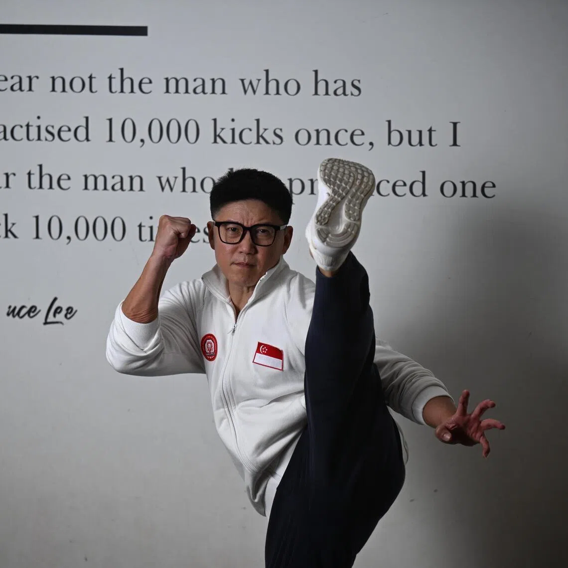 Vincent Ng, former actor and wushu champion is also the President of Mixed Martial Arts Association of Singapore (MMAAS), photographed on Jan 6, 2026.