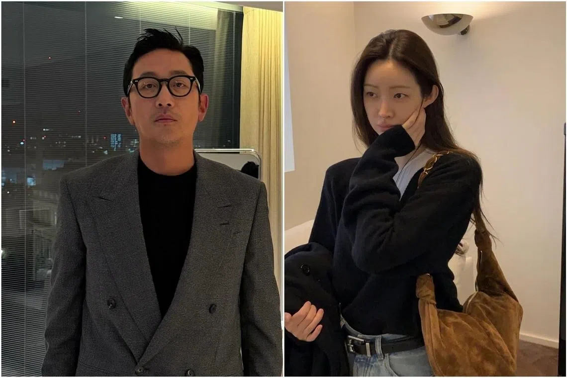 South Korean actor-director Ha Jung-woo (left) and South Korean actress Cha Jung-won have publicly acknowledged that they are dating.