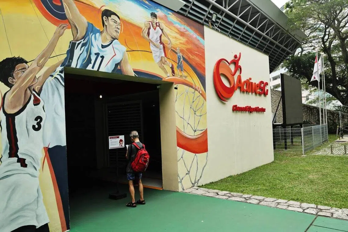A closed ActiveSG sports centre in Clementi on Oct 14.