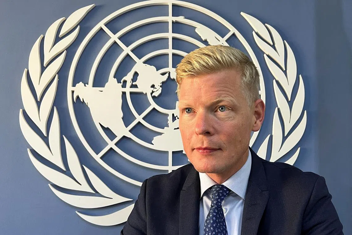 United Nations special envoy for Yemen, Hans Grundberg, attends an interview with Reuters in Amman, Jordan October 4, 2022. REUTERS/Jehad Shelbak/File Photo