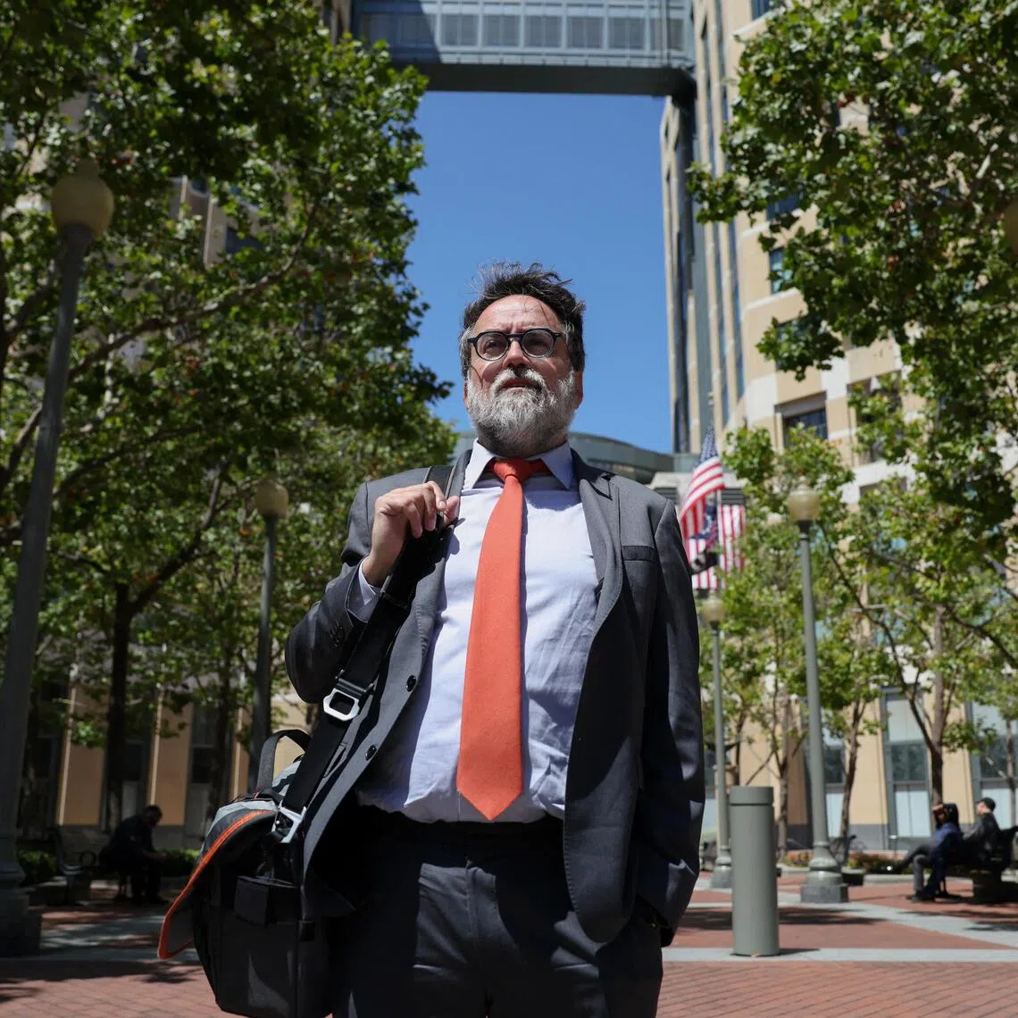Arturo Bejar, a former Facebook safety engineer and Instagram consultant, leaving court on Aug 19.