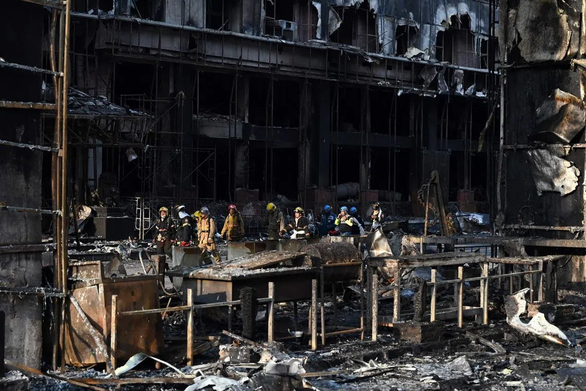 Hundreds of people are believed to have been inside the Grand Diamond City hotel-casino, located within sight of Poipet town on the Thai border of Cambodia, when the blaze broke out on Wednesday night. 