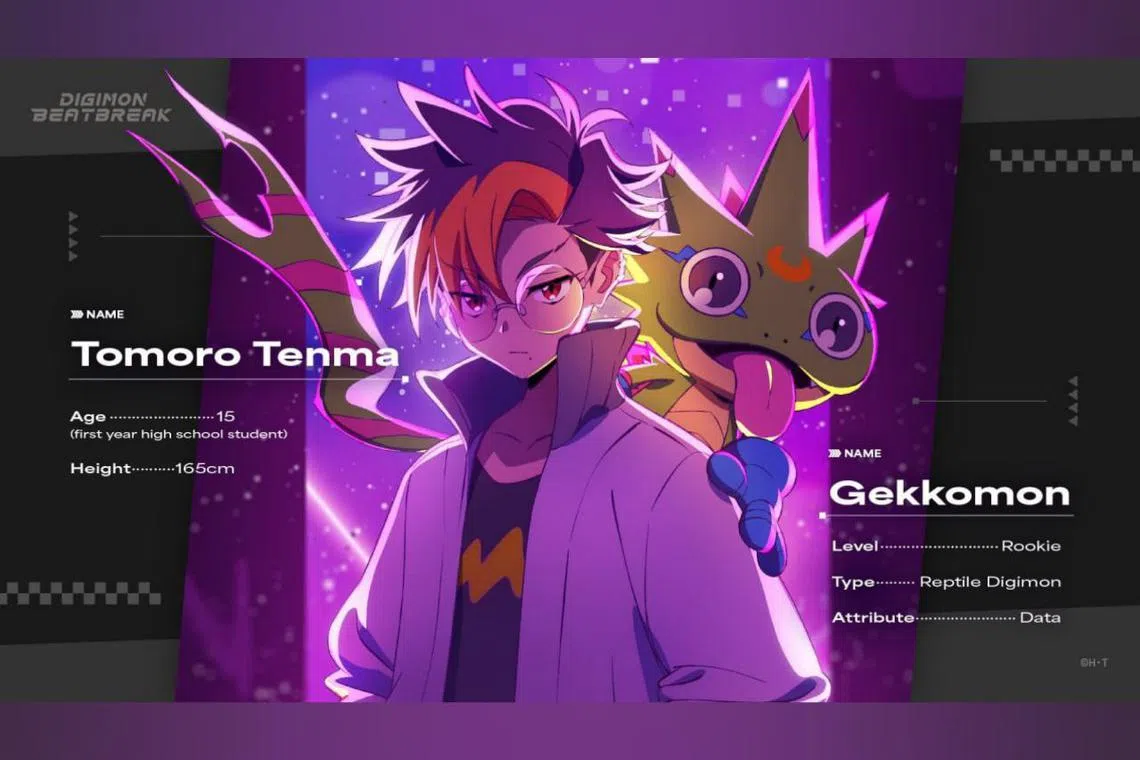 Digimon Beatbreak will follow the adventures of protagonist Tomoro Tenma and his lizard-like companion Gekkomon.