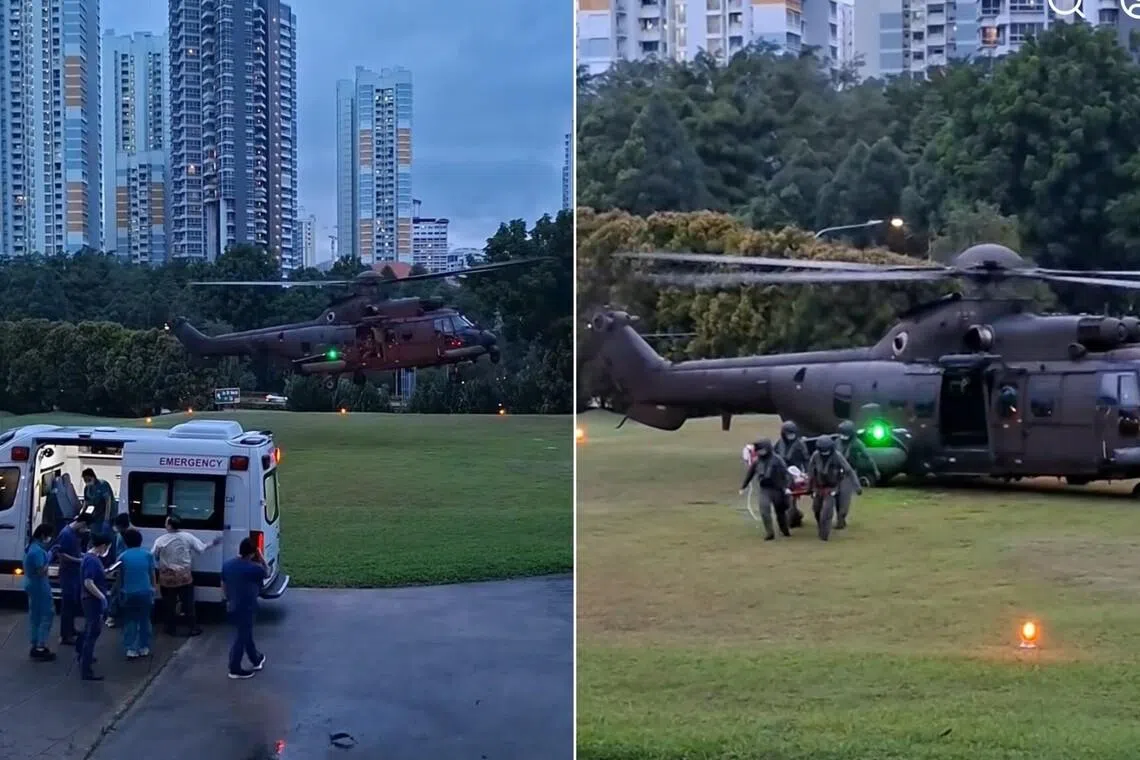RSAF airlifts vessel crew member out at sea to Singapore General Hospital in medical emergency