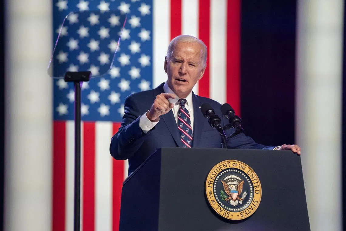 President Joe Biden's remarks focused on his criticism of Former US President Donald J. Trump calling him a threat to democracy and compared Trump's rhetoric to that of Nazi Germany. 