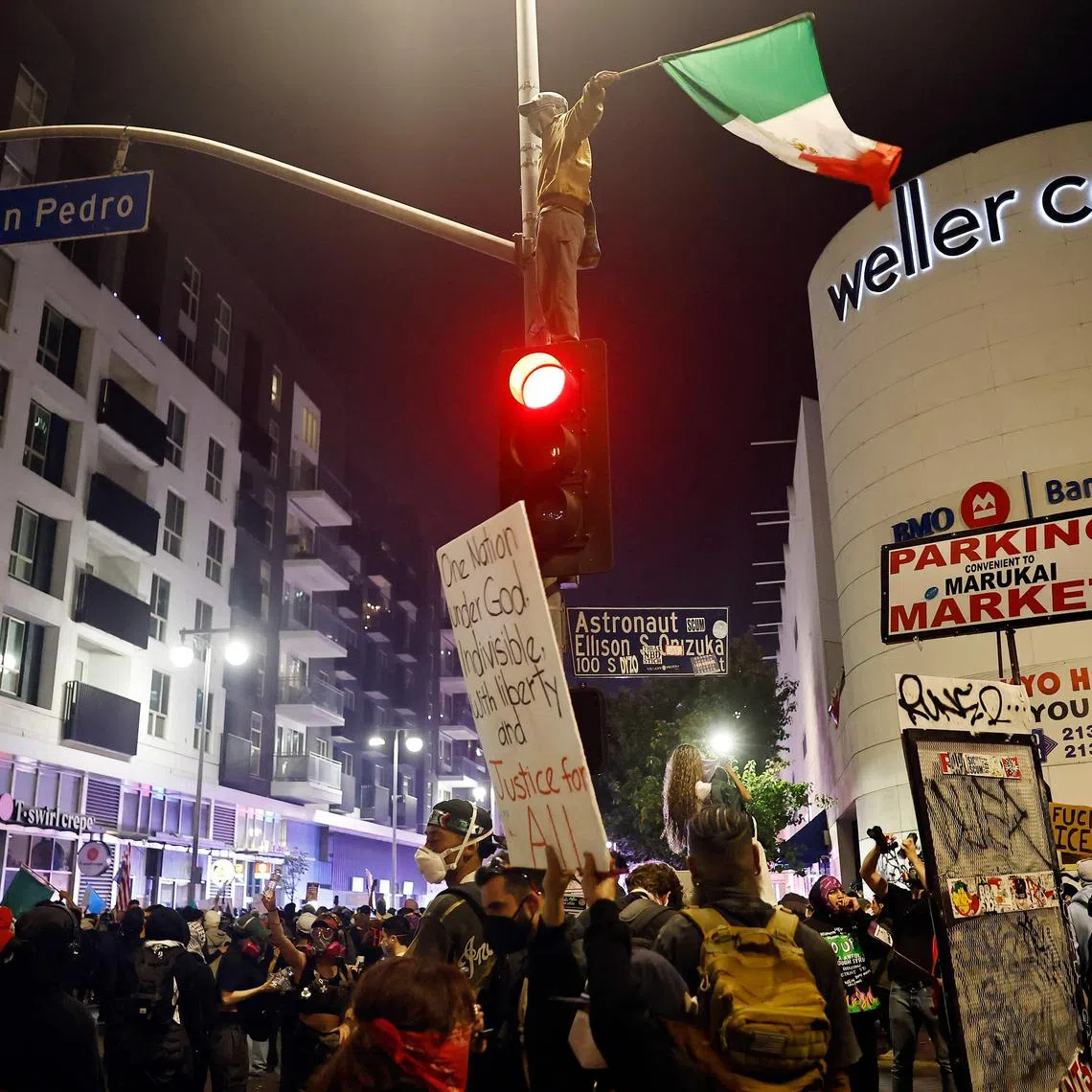 A neighbourhood known as Little Tokyo has been hit hardest by the unrest rocking Los Angeles.