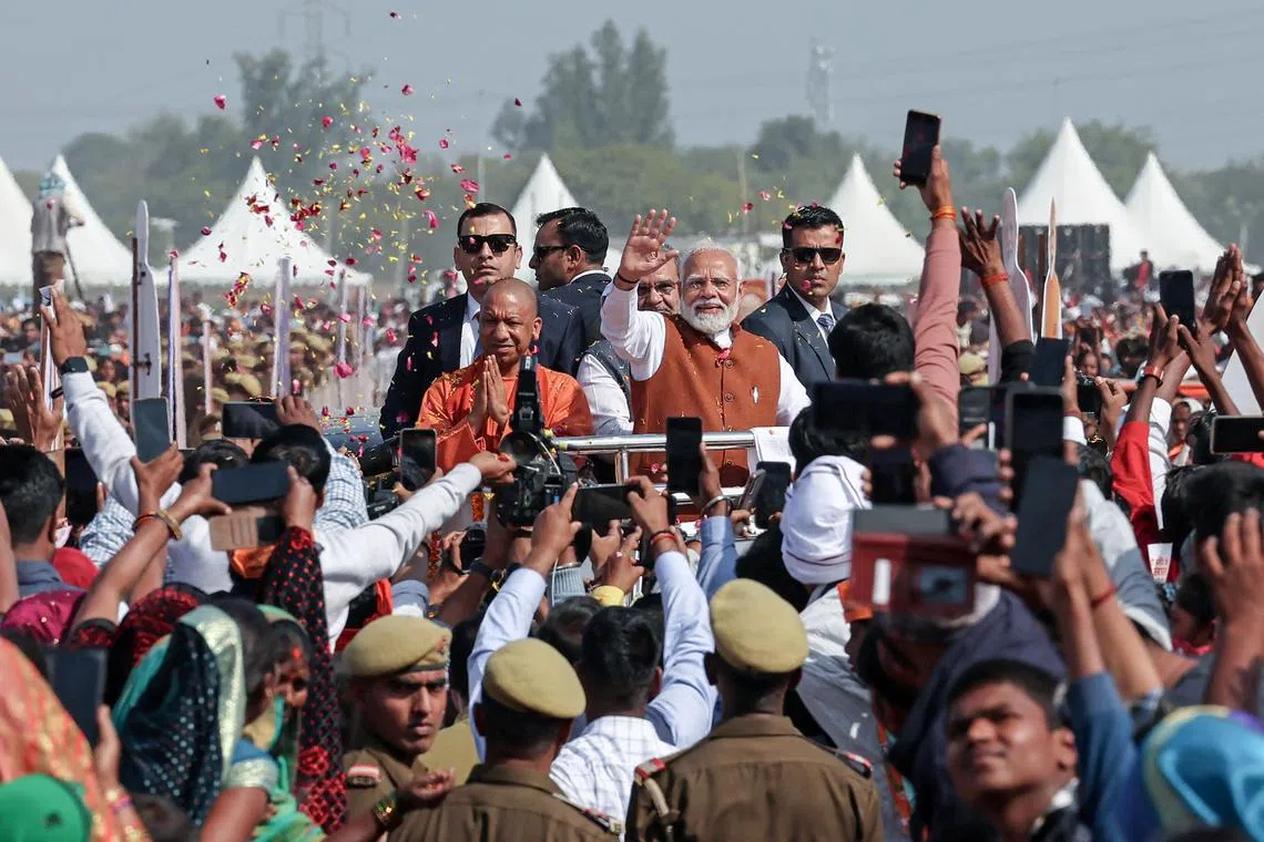 The BJP is banking on Mr Narendra Modi’s popularity to return to power – especially with the lack of a strong opposition.
