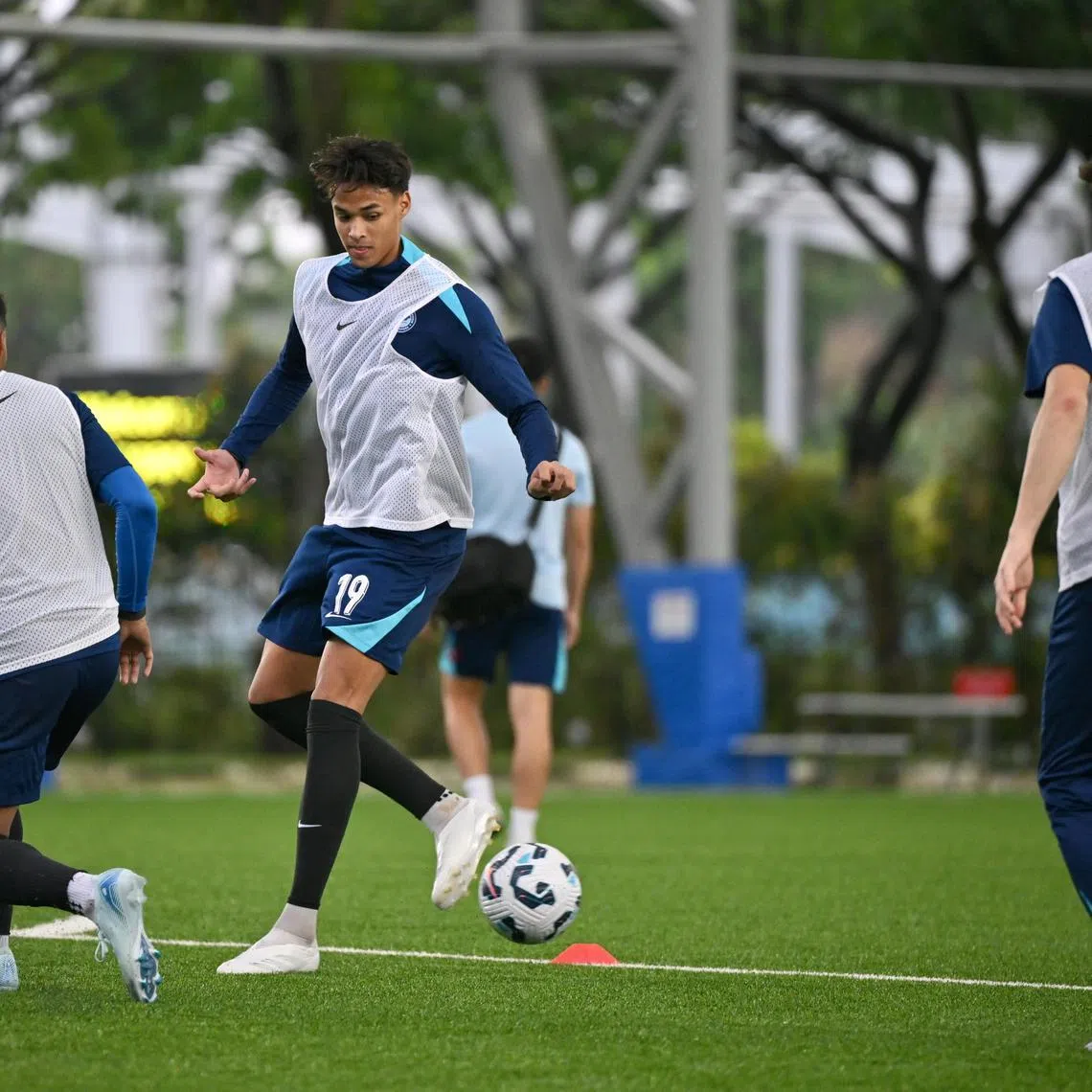 Ilhan Fandi during the national team training at Kallang Football Hub on Mar 19, 2025.