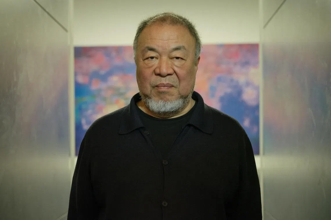 The dissident and artist Ai Weiwei with ÒWater Lilies #2Ó (2022), a Lego-brick reinterpretation of MonetÕs masterpiece, at his show ÒKnow ThyselfÓ in Berlin on Feb. 1, 2024. AiÕs new graphic novel ÒZodiacÓ entwines recalled experience with legend and imagination. ÒThe publisher called it a memoir, but itÕs not,Ó he said. ÒMemory is subjective. We choose some things to remember and lots to forget.Ó (Maria Sturm/The New York Times)


