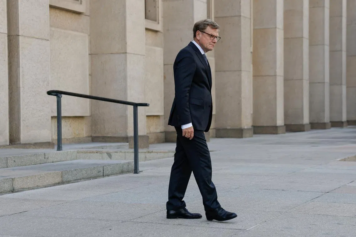 FILE PHOTO: German Foreign Minister Johann Wadephul waits before welcoming his Saudi Arabian counterpart for talks at the Foreign Office in Berlin, Germany, August 27, 2025. Odd Andersen/Pool via REUTERS/File Photo