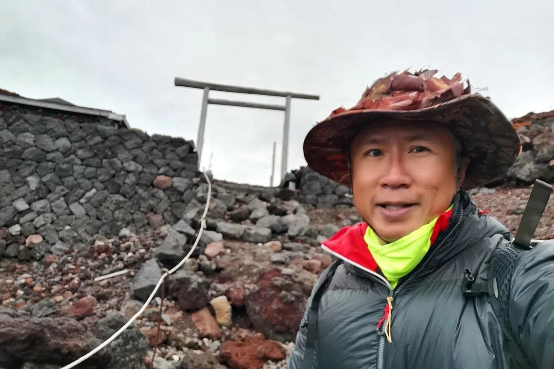 Rich Liow has summited Japan’s Mount Fuji four times.