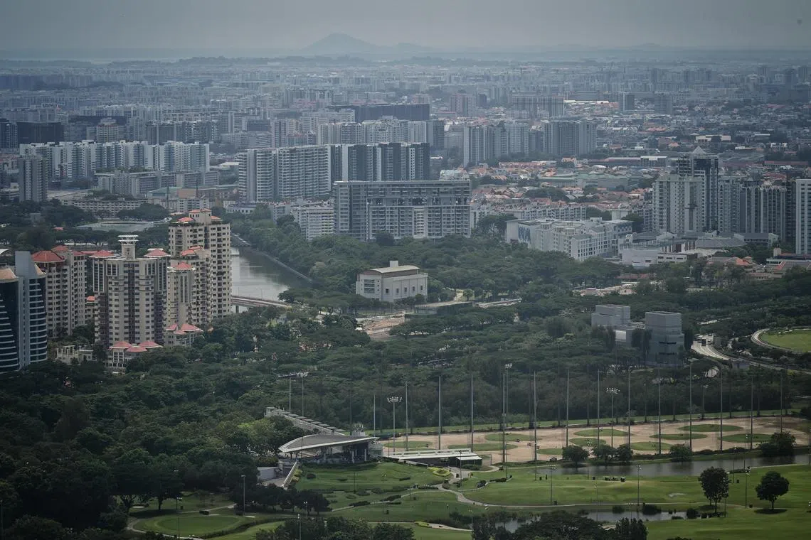 Two of the plots are located next to Geylang River (centre), while the third is next to Singapore Swimming Club, between Tanjong Rhu Road and East Coast Parkway (right).