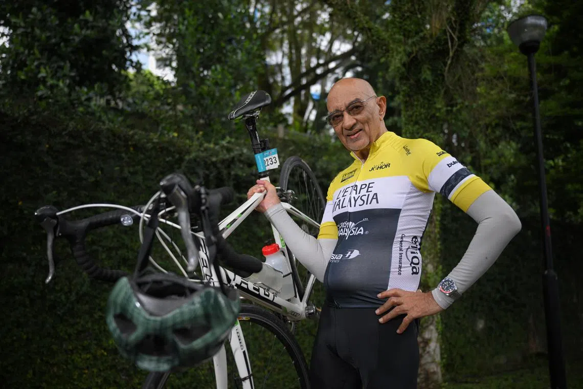 83-year-old Kogi Oberoi has no plans to stop competing at duathlons.
