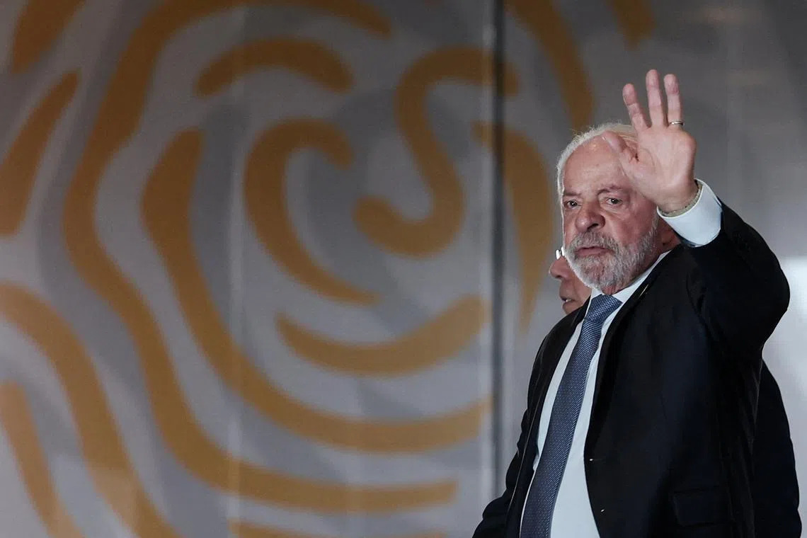 Brazil's President Luiz Inacio Lula da Silva arrives for the 10th Summit of the Community of Latin American and Caribbean States (CELAC) in Bogota, Colombia, March 21, 2026. REUTERS/Luisa Gonzalez